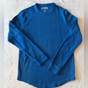 American Eagle Outfitters Blue Long Sleeve Tee